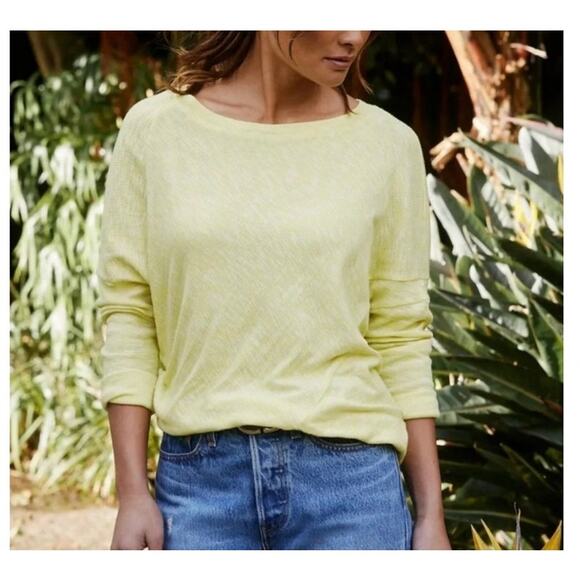 Anthropologie Damiana Yellow Dolman Sleeve Top Small - Picture 2 of 9